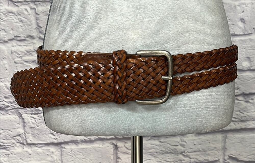 Brown Retro/Boho Braided Leather Belt